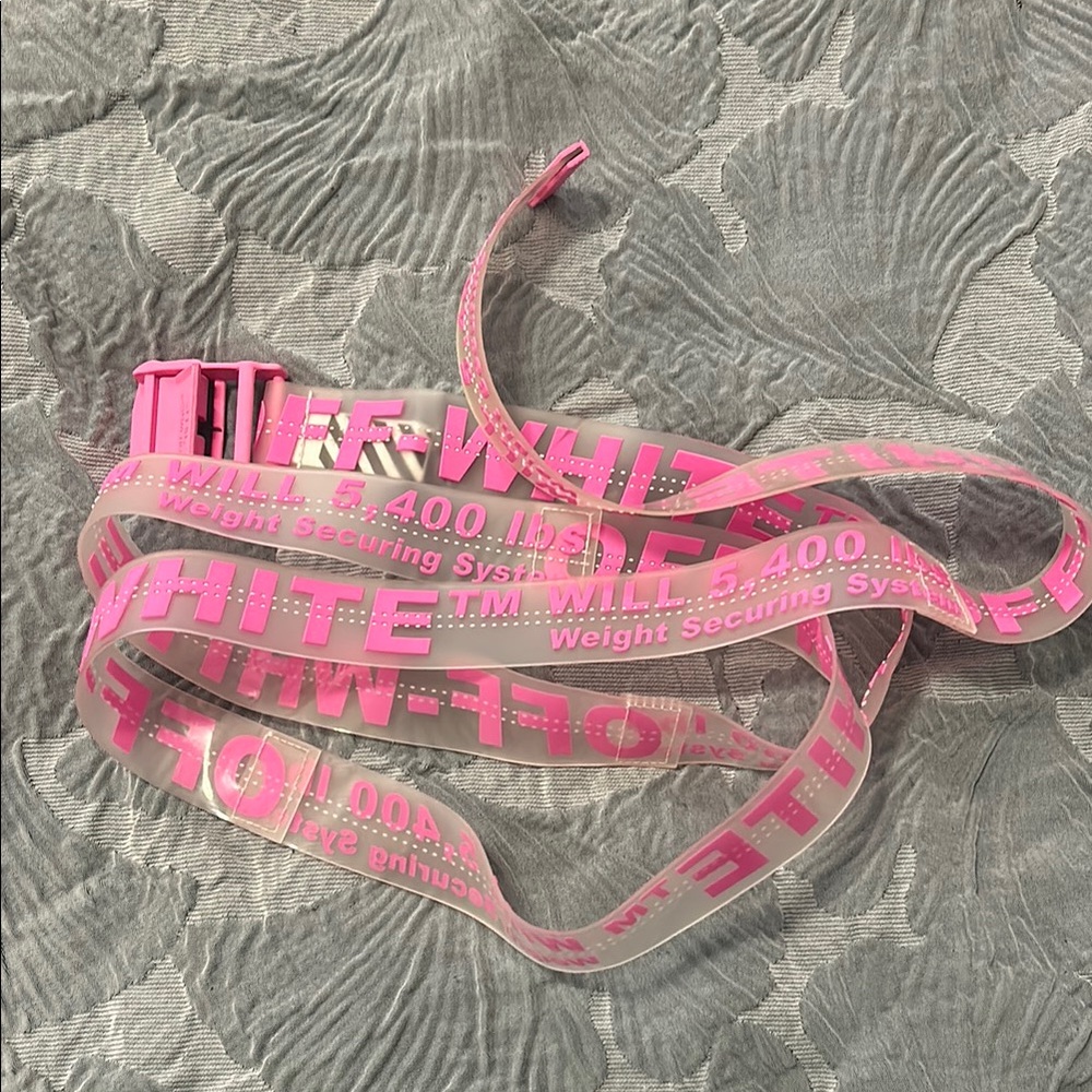Pink Off White Belt